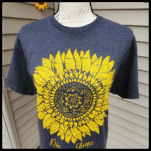 Mandala Sunflower 'Rise & Shine' Tee, 🌻 New! - Picture 2 of 7